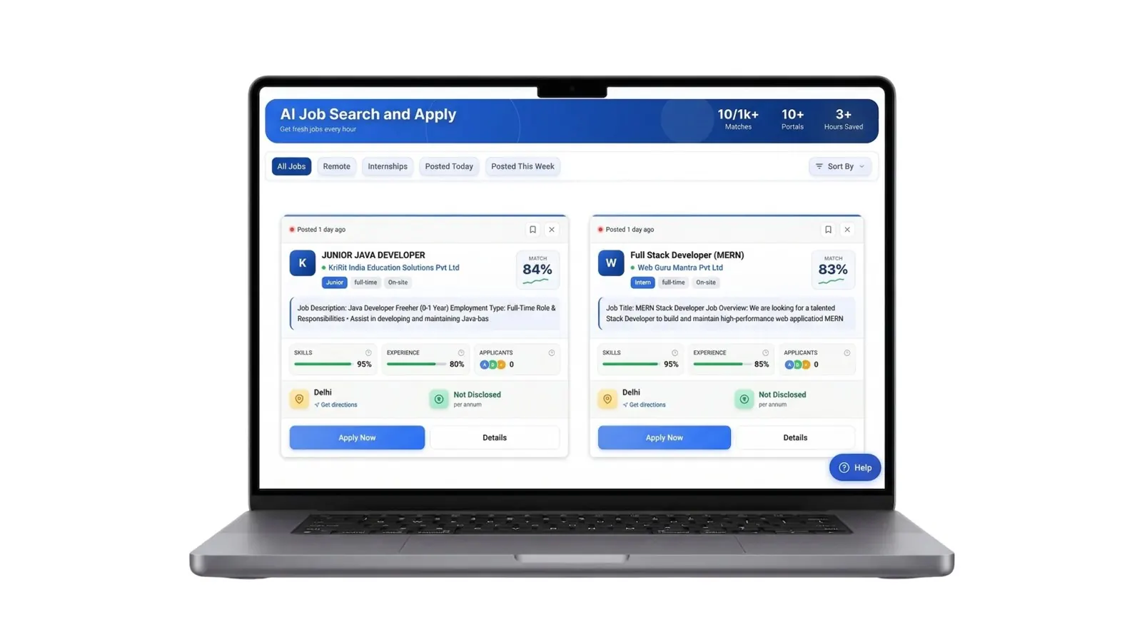 AI Job Search product preview