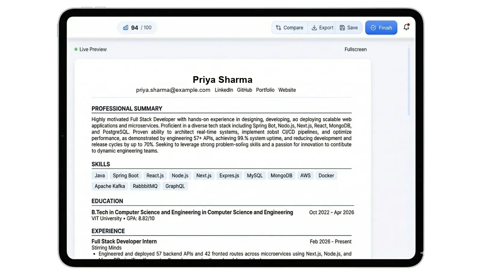 AI Resume Builder